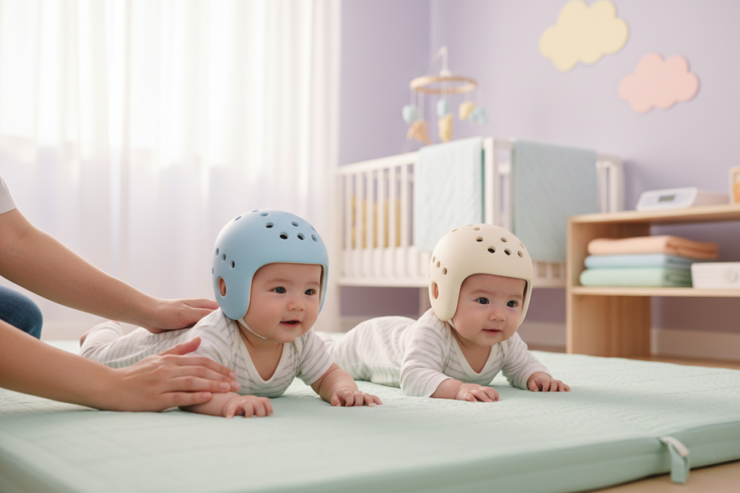 twin baby helmets