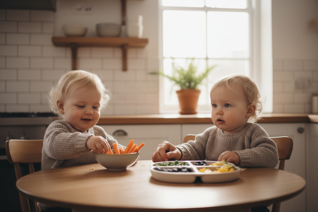 feeding twins toddlers