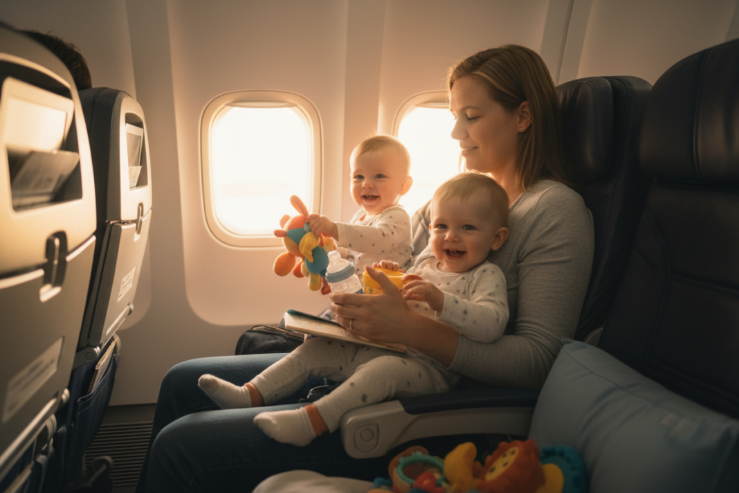 flying with twins