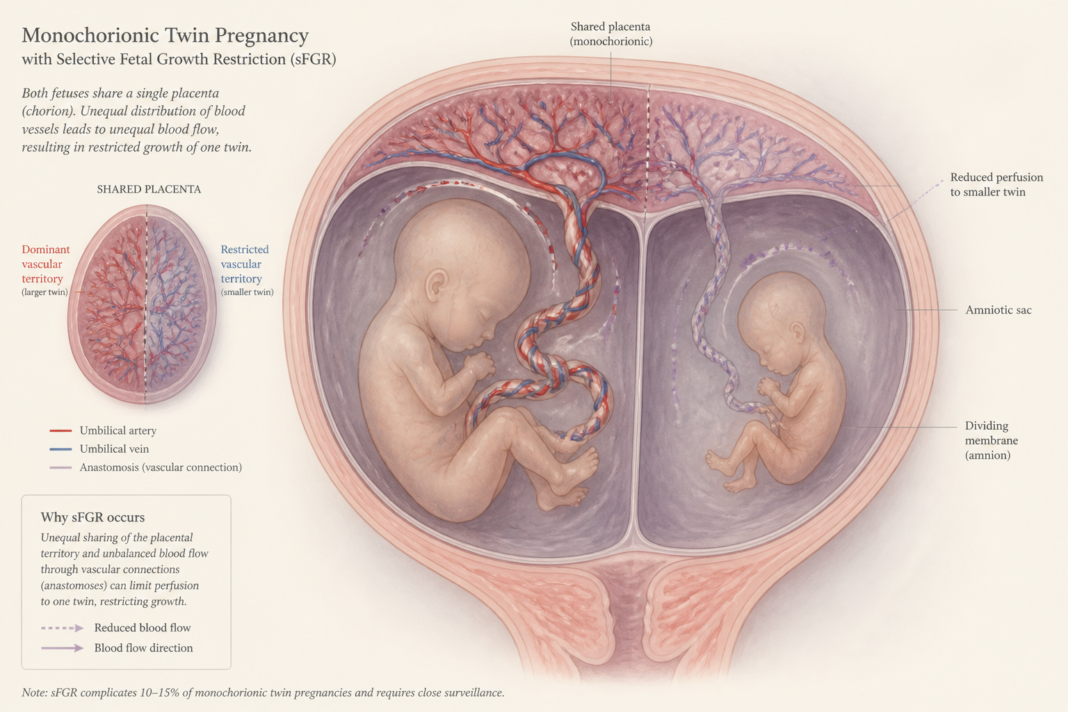 sfgr twin pregnancy